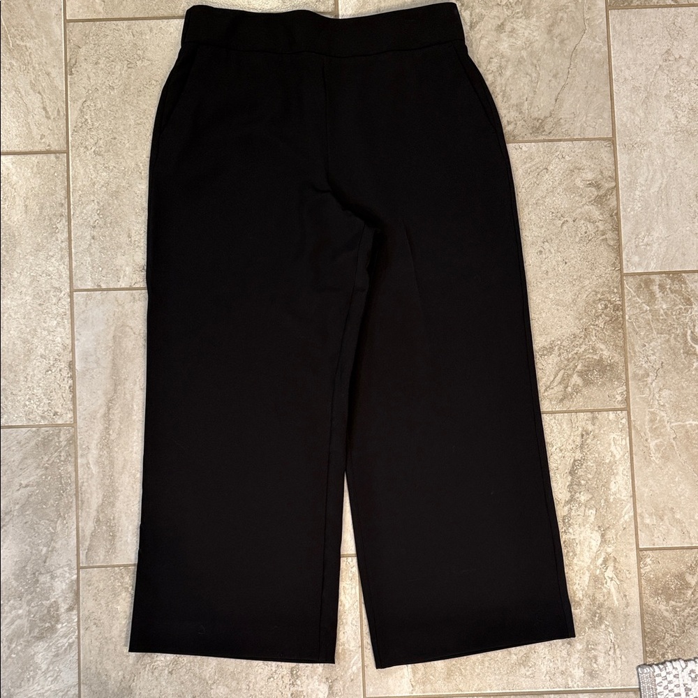 Nine West Black Wide-Leg Pull-On Trousers